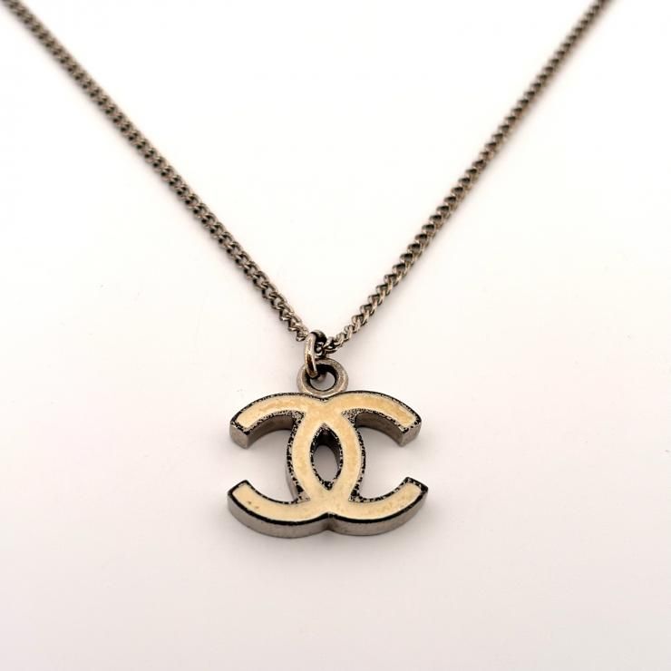 シャネル CHANEL ネックレス ココマーク 07V メタル シルバー オフ 