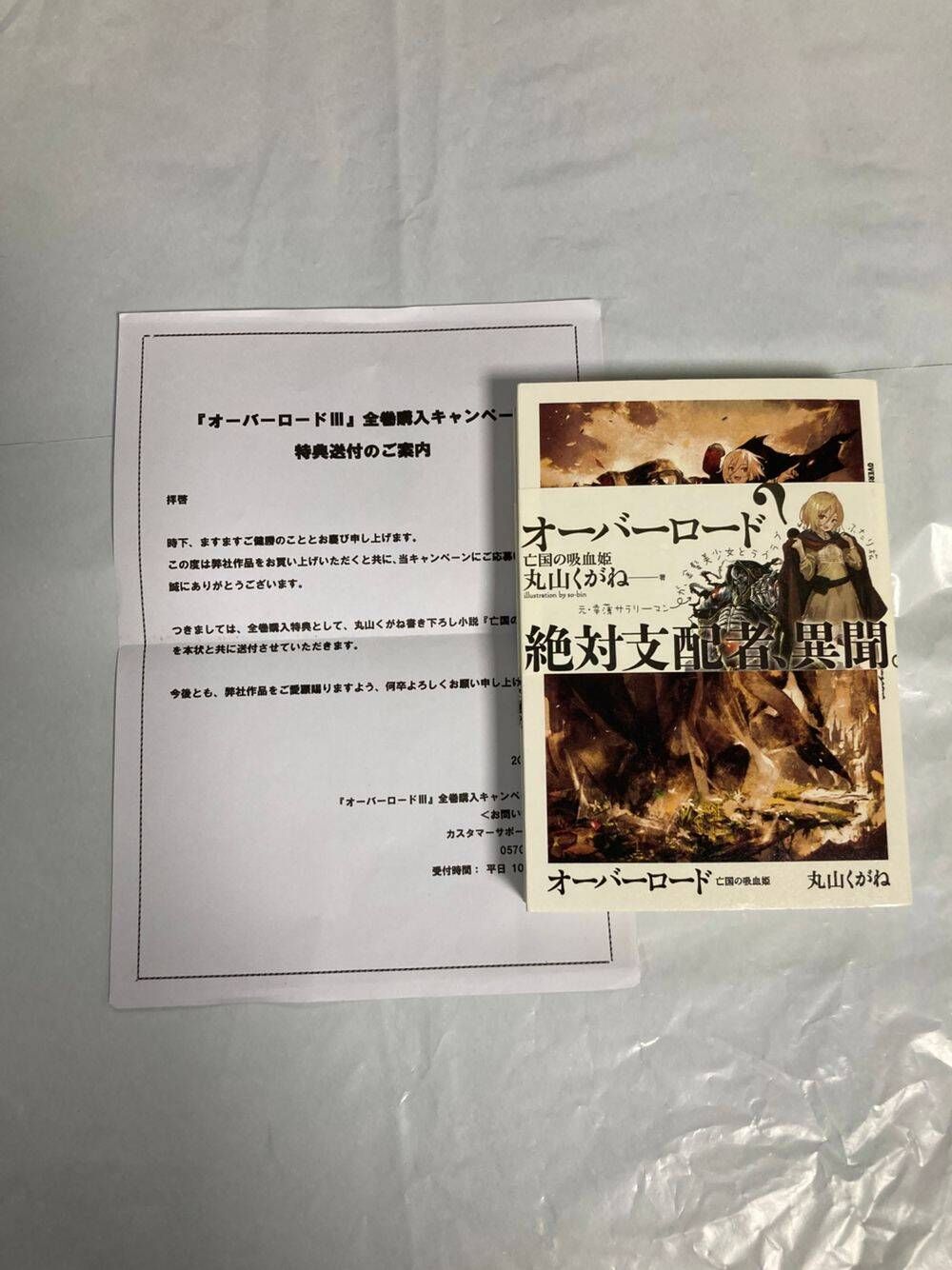 お買得品 オーバーロードⅢ 全巻購入特典小説 亡国の吸血姫 【公式通販】