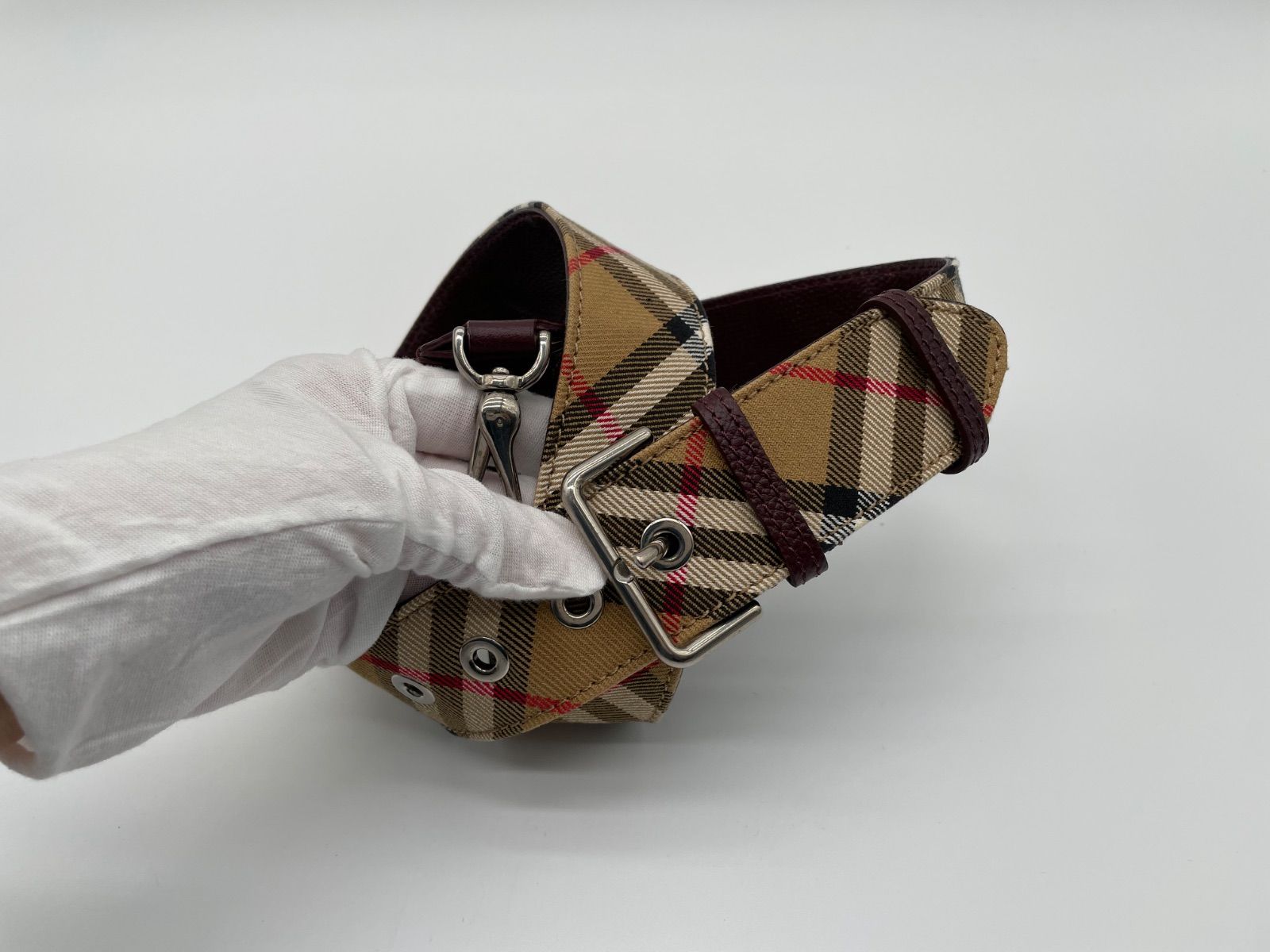 美品】Burberry ショルダーバッグ 2way ノバチェック バナーバッグ 