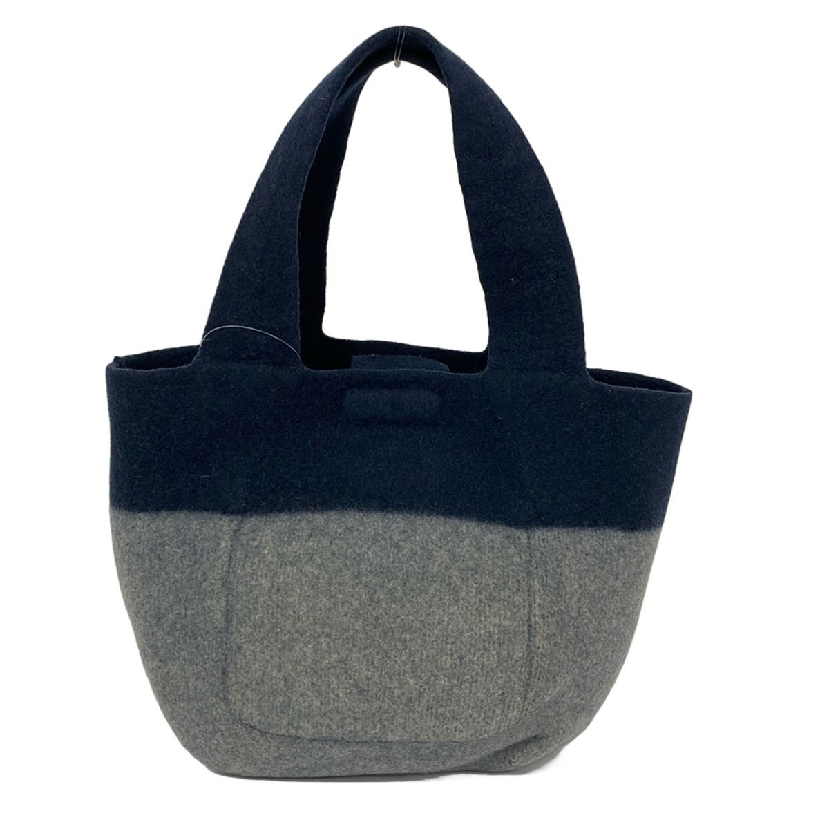 CAMPER(カンペール) トートバッグ美品 - ライトグレー×ネイビー ウール 