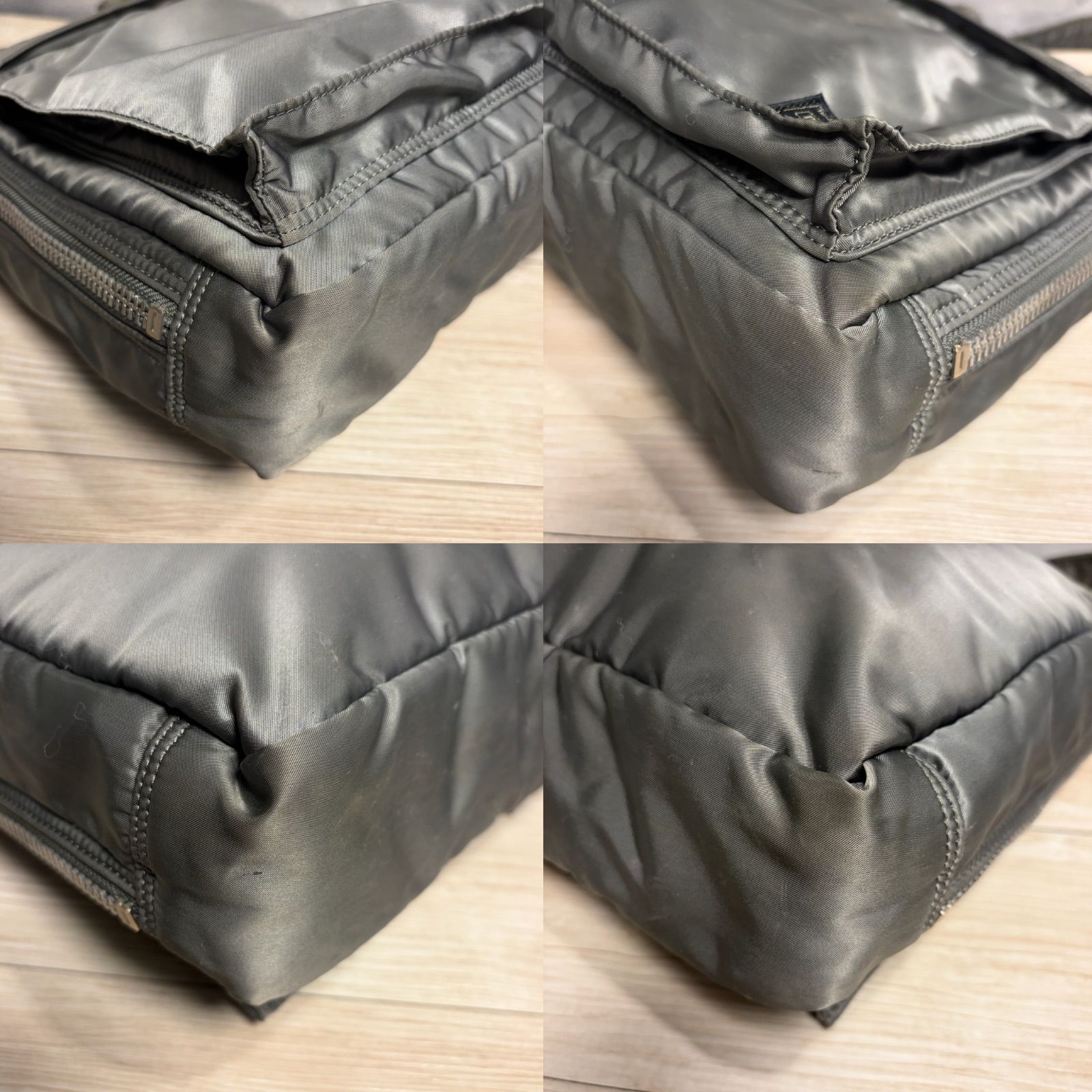 PORTER タンカー 2way シルバーグレー 旧ファスナー ビジネスバッグ