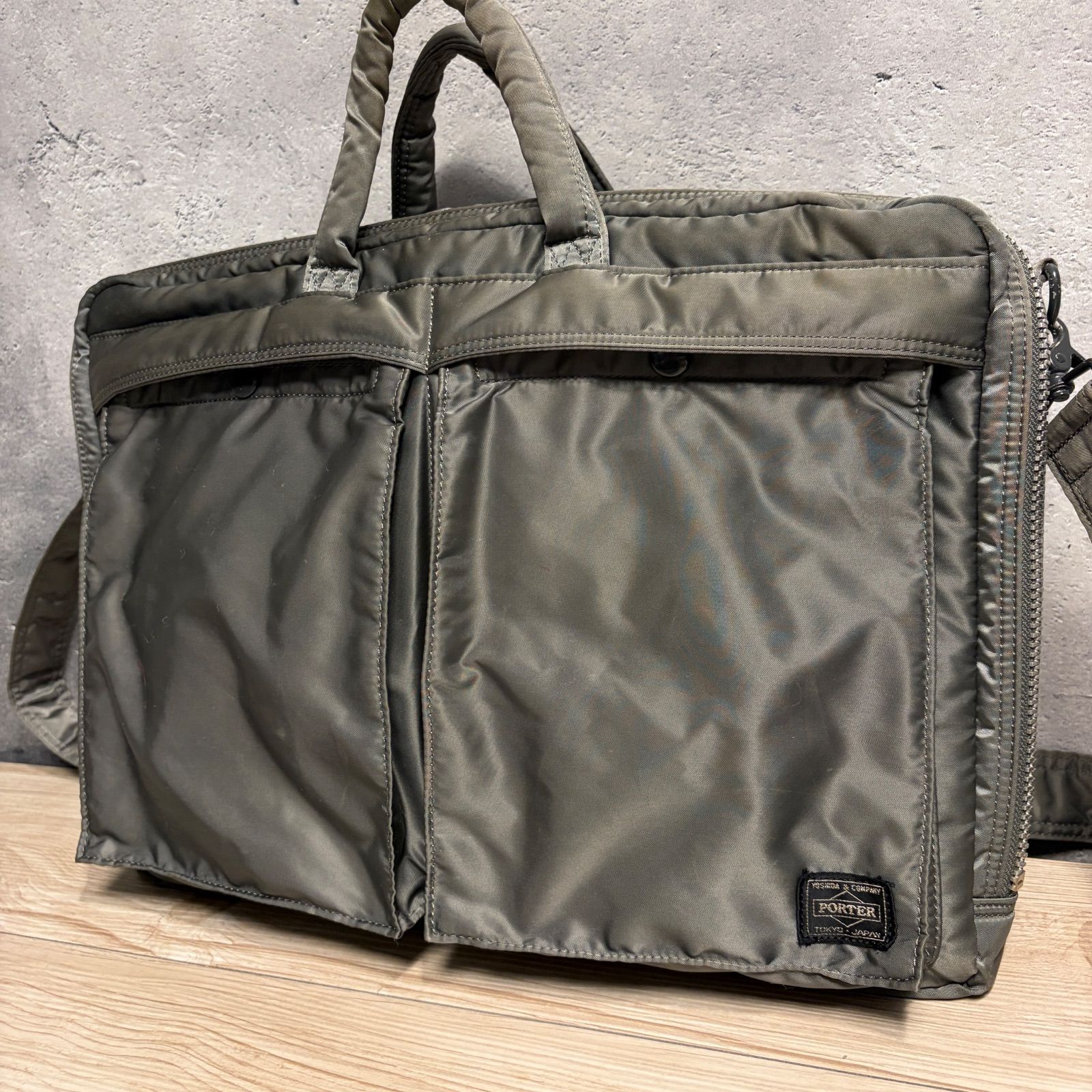 ☆希少☆【ポーター】廃盤品 タンカー ビジネスバッグ 2Way シルバーグレー PORTER タンカー 2way シルバーグレー 旧ファスナー ビジネスバッグ