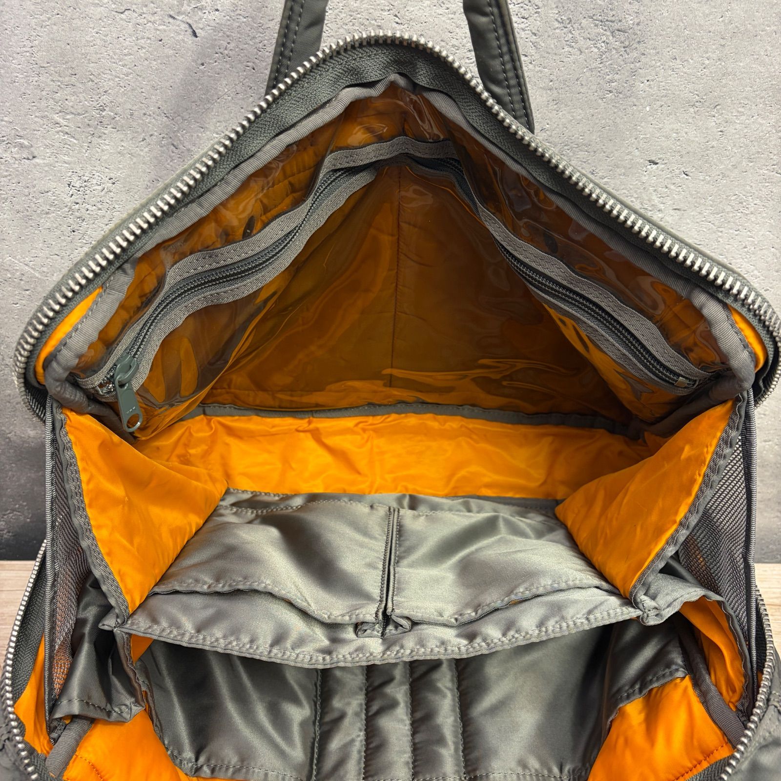 PORTER タンカー 2way シルバーグレー 旧ファスナー ビジネスバッグ
