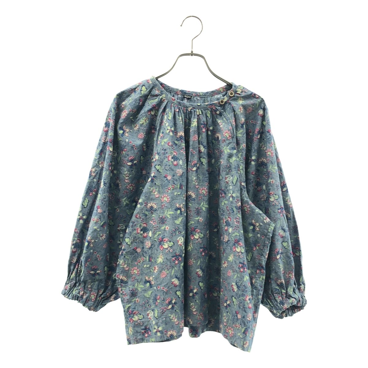 美品✨45R ダンガリー春花プリントの908スタンドシャツ52,800円