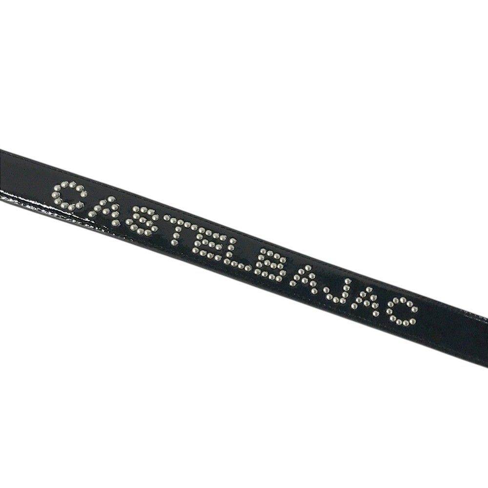 CASTELBAJAC カステルバジャック ベルト ロゴスタッズ ブラック系 40