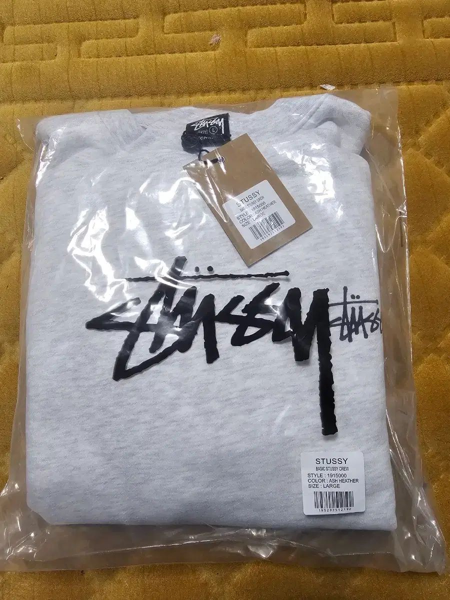 STUSSY ベーシック アッシュ ヘザー スウェット L 新品 【公式通販】 STUSSY ベーシック アッシュ ヘザー スウェット L 新品 【公式通販】