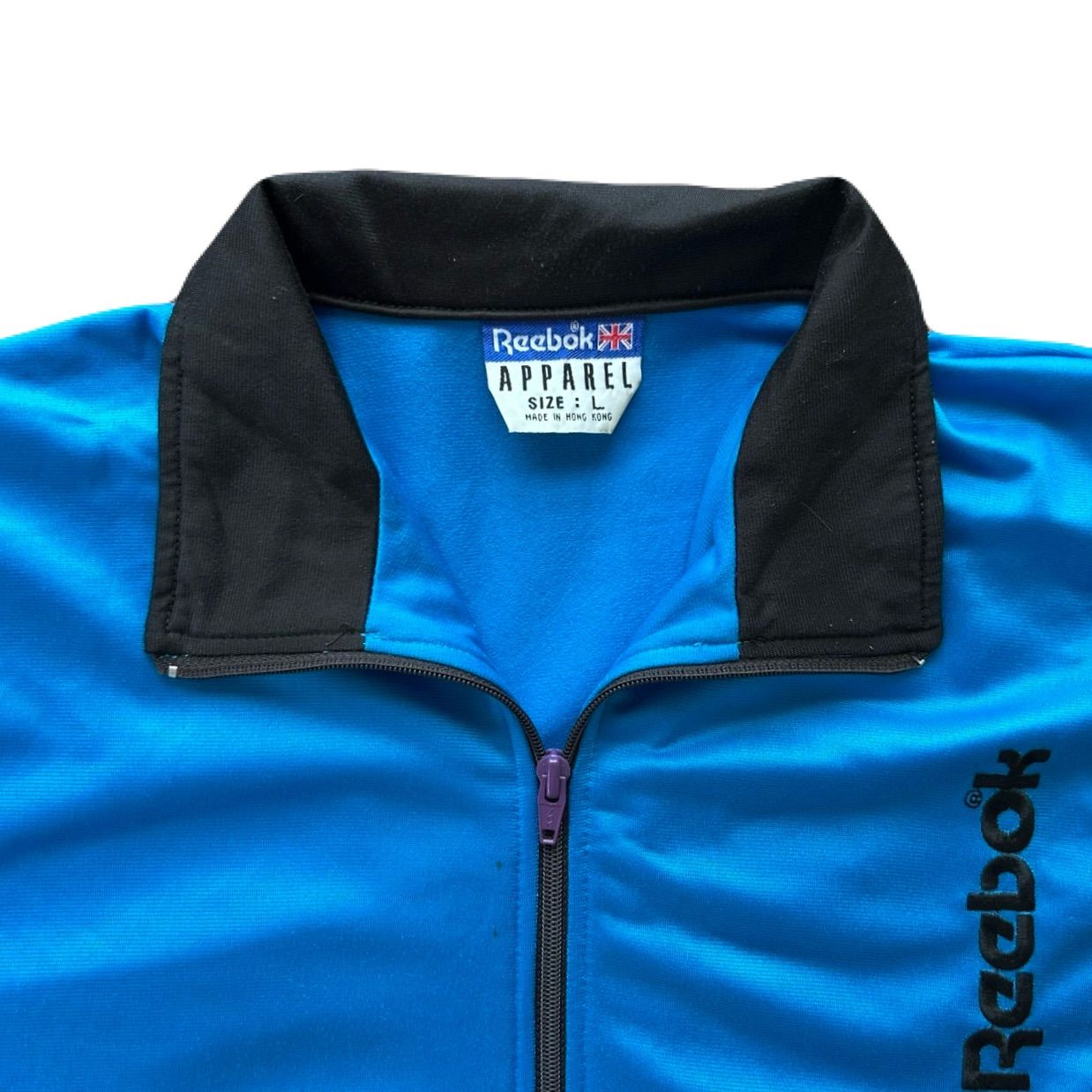 90s 希少レア Reebok リーボック トラックジャケット L 香港製 ネオン