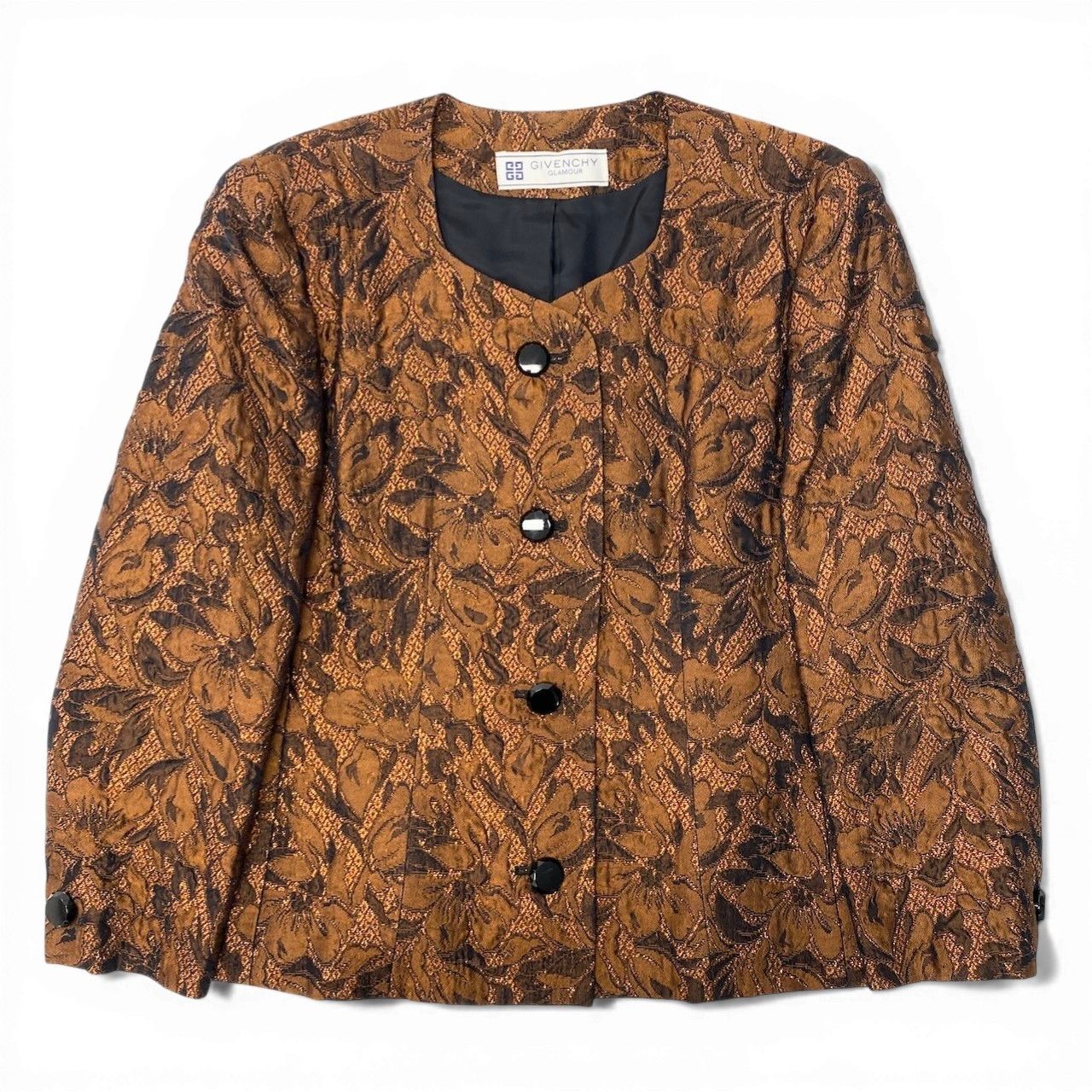 48c18 GIVENCHY ジバンシー Vintage ノーカラージャケット スクエア