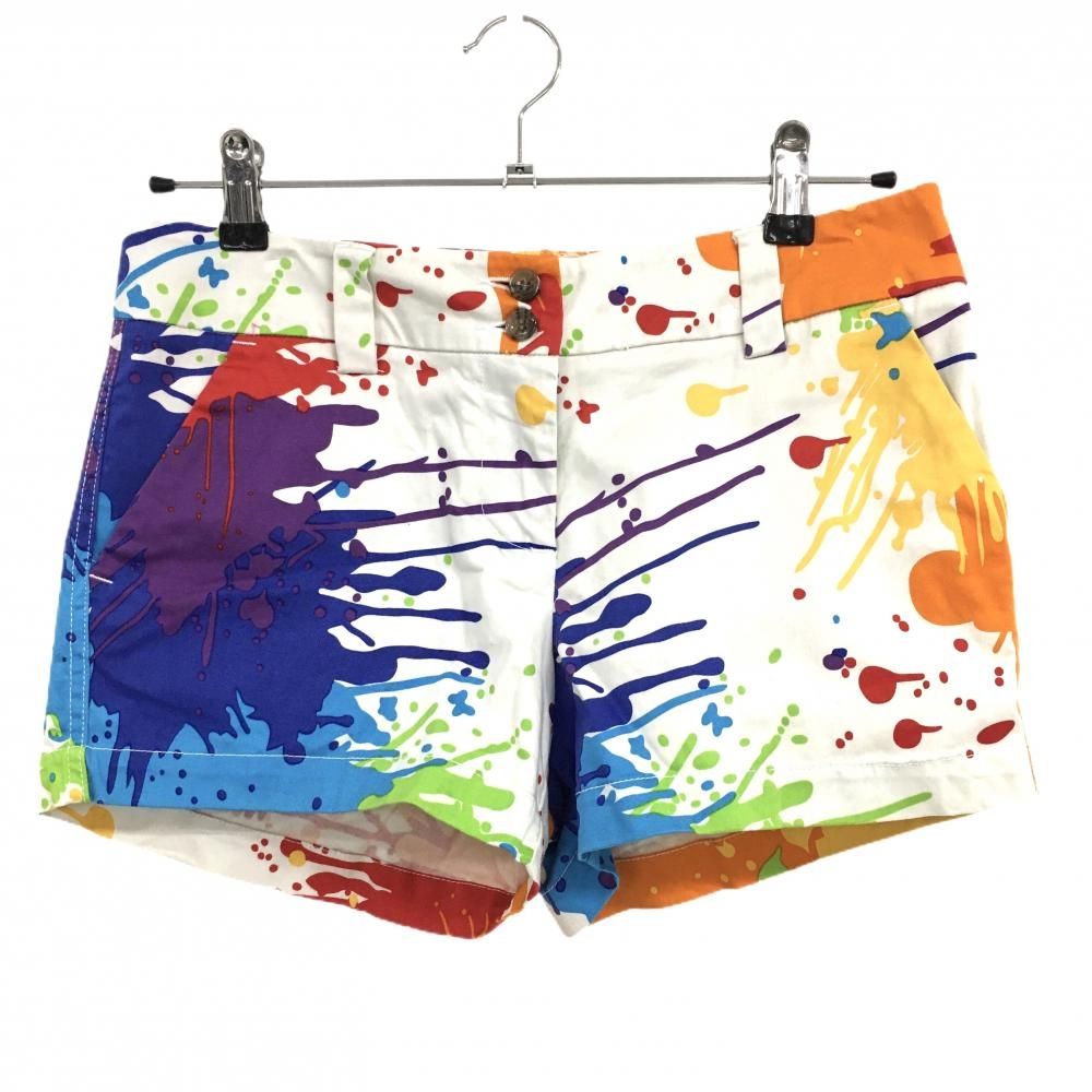 Loudmouth ショートパンツ　3点セット　中古品 美品】ラウドマウス ショートパンツ 白×マルチカラー スプラッシュ柄