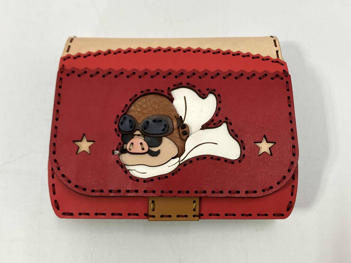 GBL 紅の豚 オジャガデザイン 二つ折り財布 ポルコ 41229 牛革 ジブリ