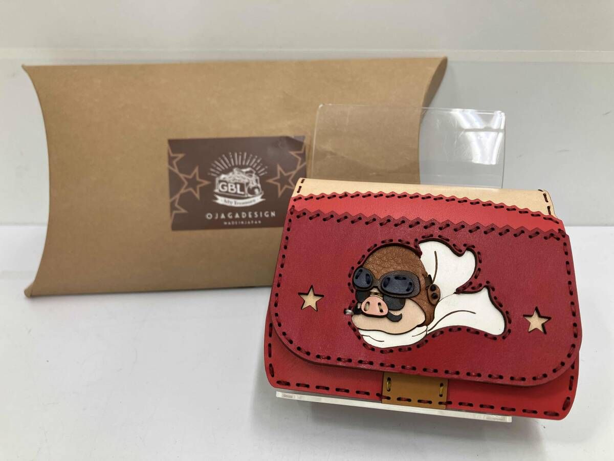 GBL 紅の豚 オジャガデザイン 二つ折り財布 ポルコ 41229 牛革 ジブリ