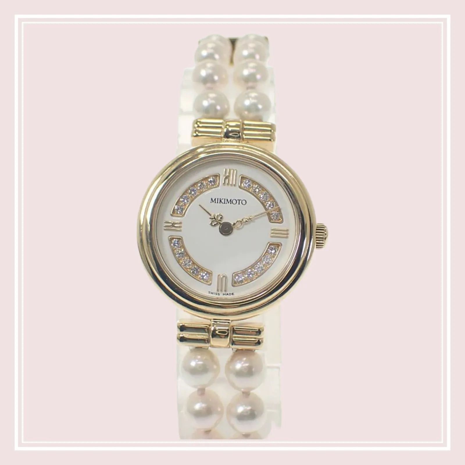 ミキモト MIKIMOTO パールウォッチ パールブレスレット レディース