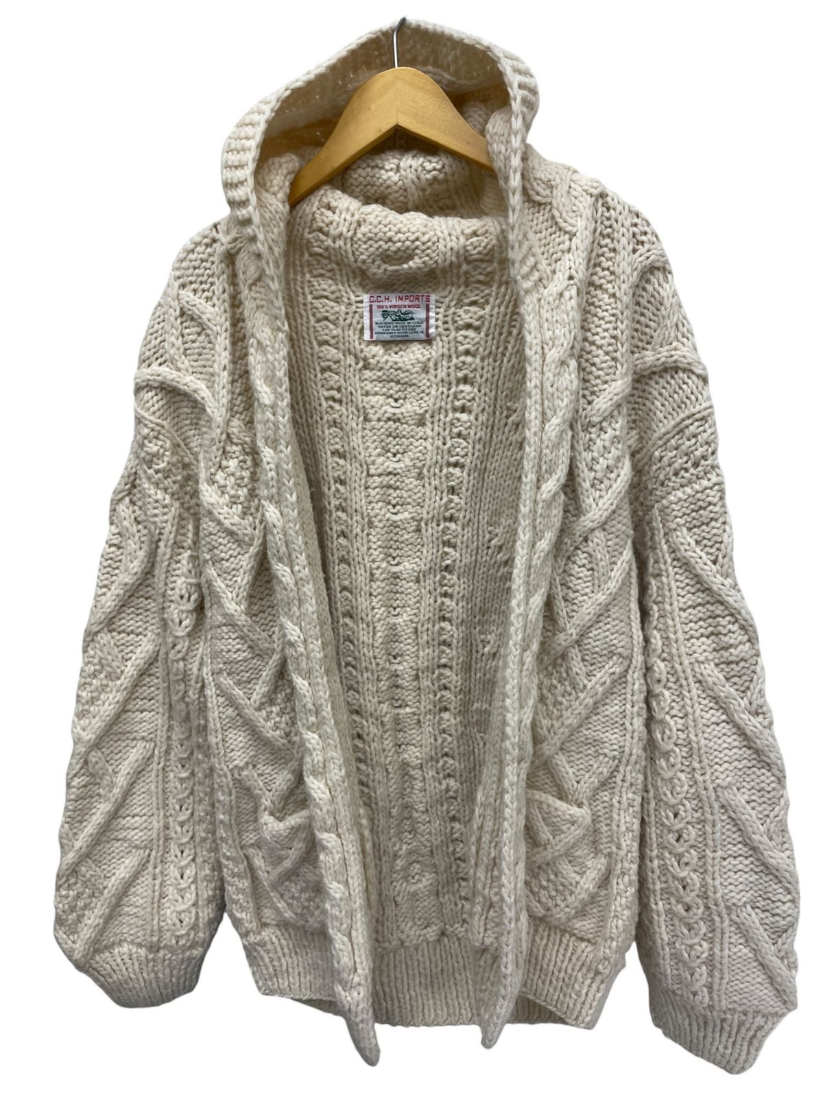 C.C.H IMPORTS フィッシャーマンセーター アランニットカーディガン 