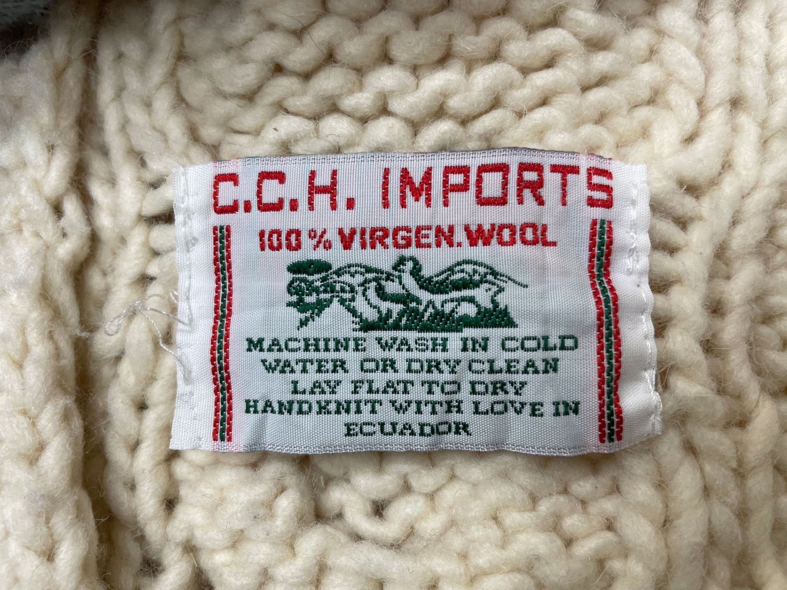 C.C.H IMPORTS フィッシャーマンセーター アランニットカーディガン 
