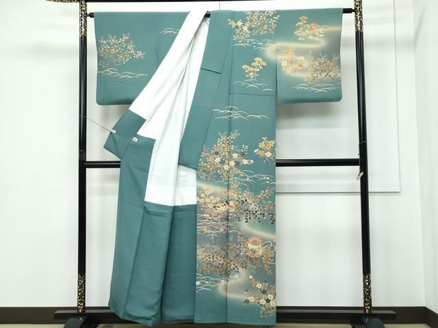 平和屋着物○極上 十日町 加賀草木友禅の第一人者 田村哲彦 訪問着
