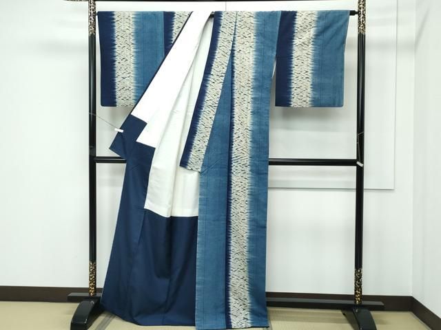 平和屋着物●極上　ぜんまい紬　本藍　間道　逸品　CZAA5376s6 平和屋着物○極上 ぜんまい紬 本藍 間道 逸品 CZAA5376s6 - メルカリ