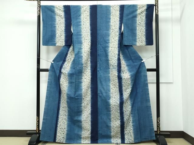 平和屋着物●極上　ぜんまい紬　本藍　間道　逸品　CZAA5376s6 平和屋着物○極上 ぜんまい紬 本藍 間道 逸品 CZAA5376s6 - メルカリ