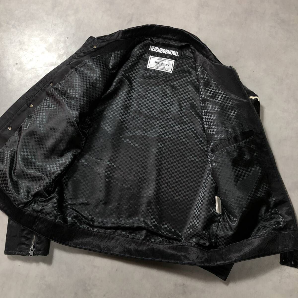 GQ4981◇NEIGHBORHOOD : 18ssSATIN/CR-JKT◇M◇ブラック 