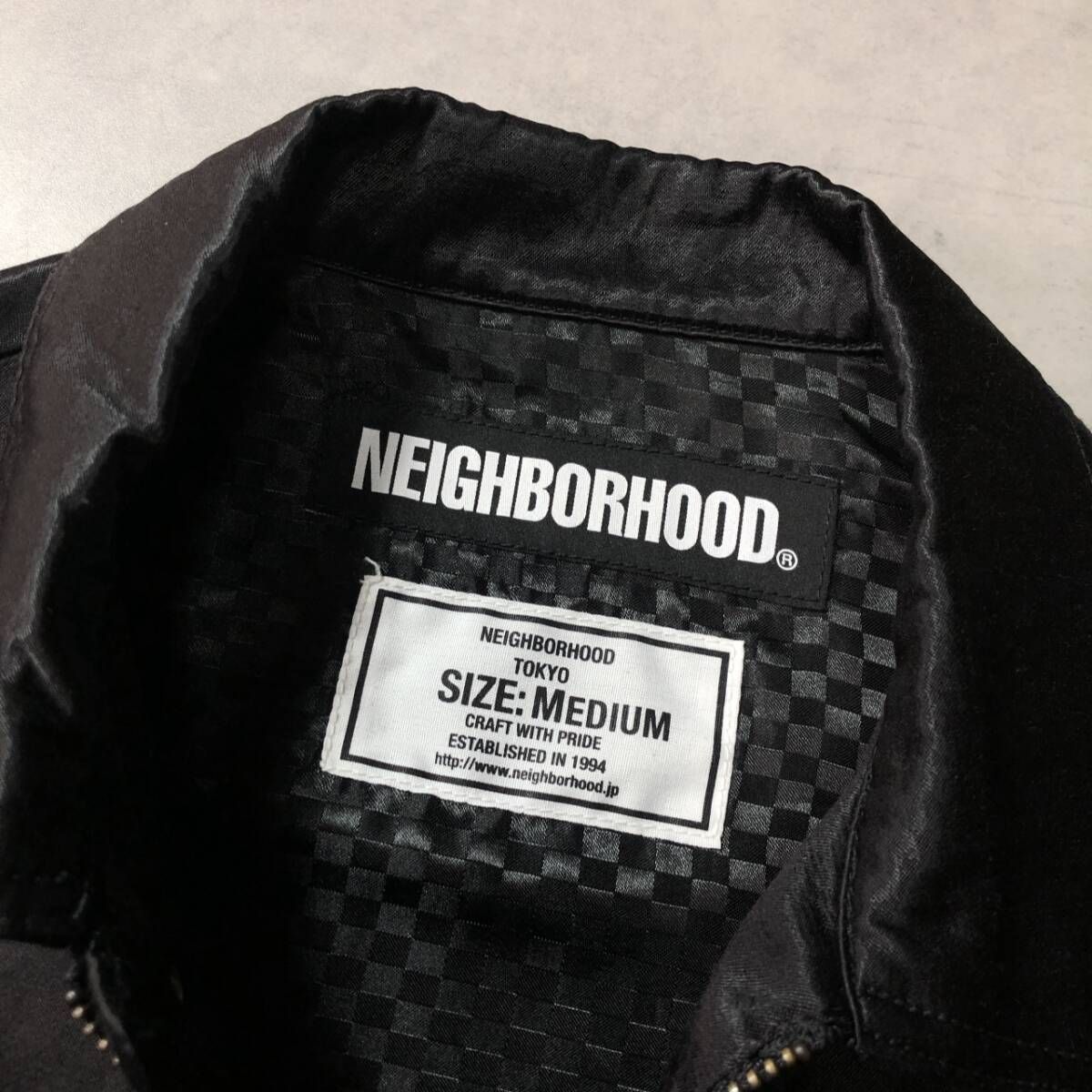GQ4981◇NEIGHBORHOOD : 18ssSATIN/CR-JKT◇M◇ブラック 