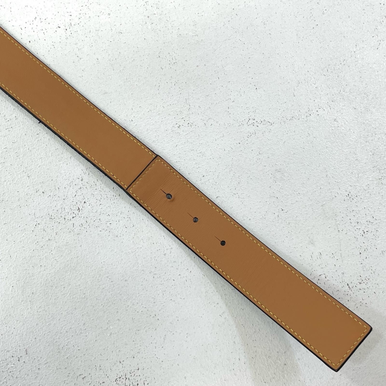 中古】LOEWE | ロエベ アナグラム ベルト ブラック【尾張小牧店