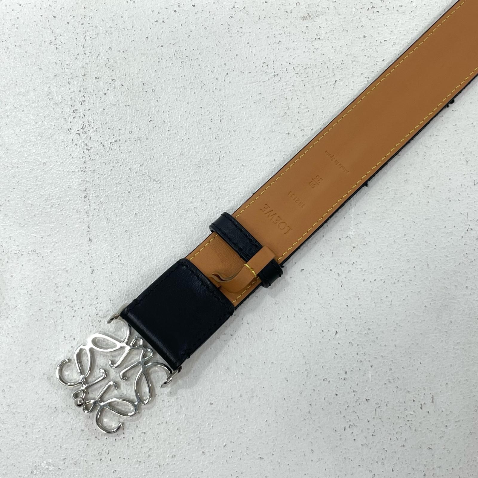 【中古】LOEWE | ロエベ アナグラム ベルト ブラック【尾張小牧店】 中古】LOEWE | ロエベ アナグラム ベルト ブラック【尾張小牧店