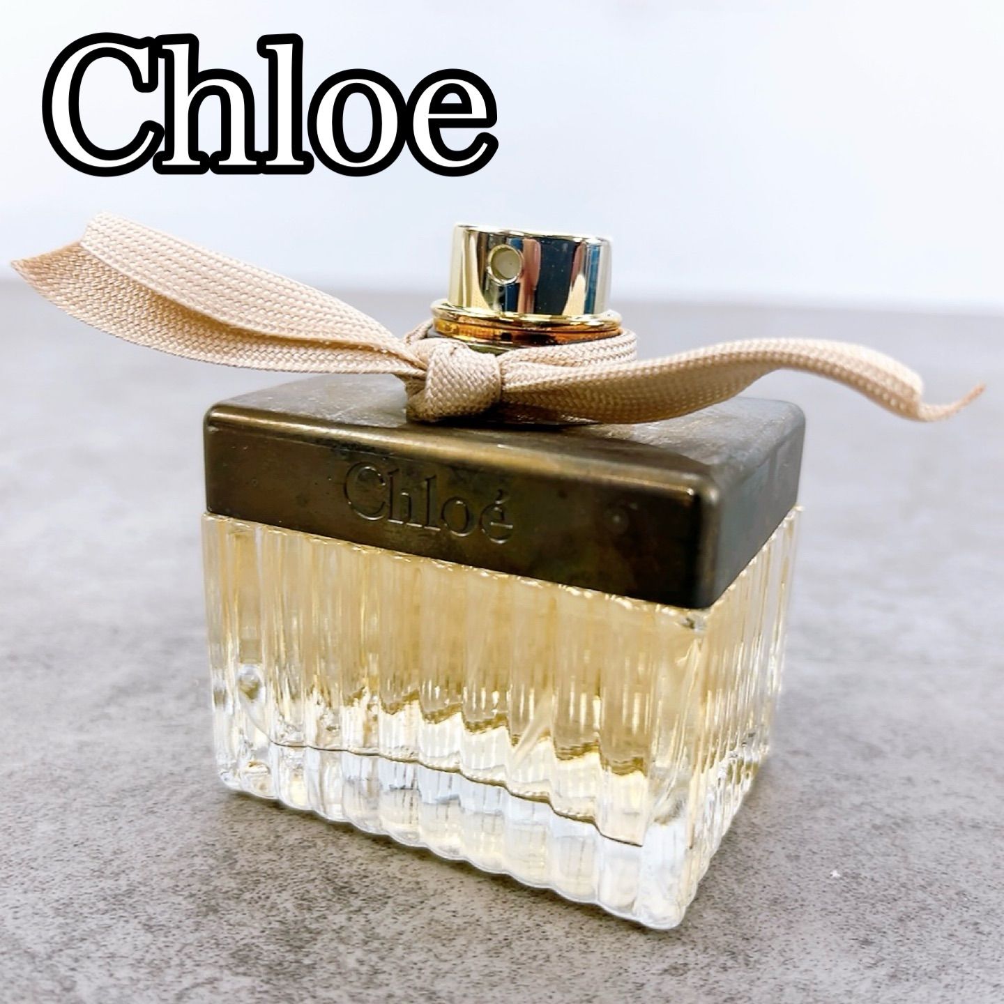 H-1022 Chloe クロエ オードパルファム 50ml ゴールド 9割残量 蓋欠品 