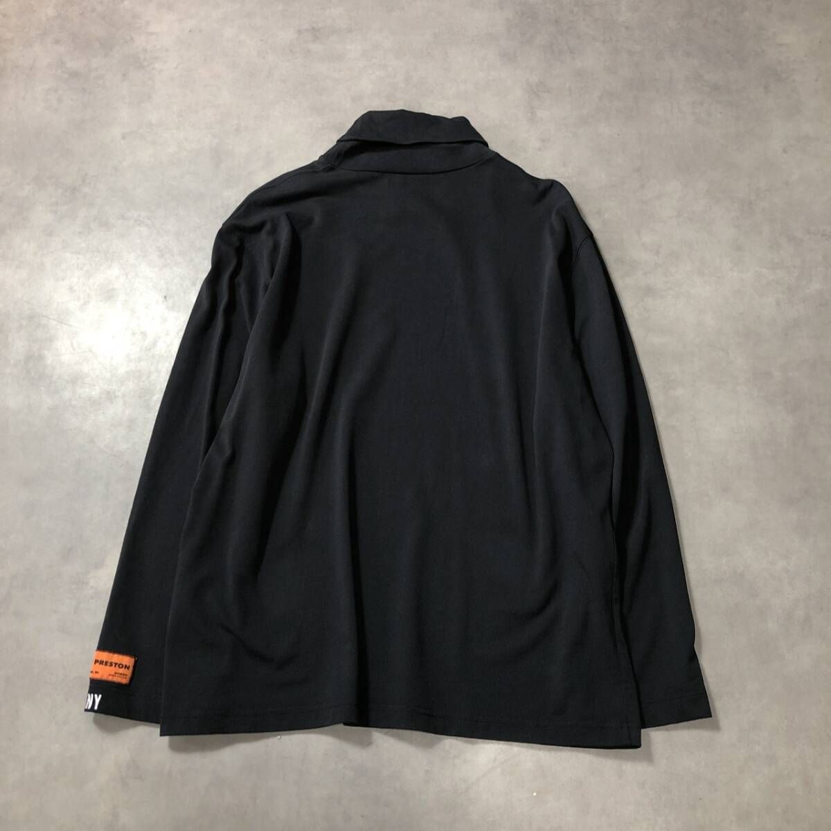 GQ4987◇HERON PRESTON : HPNY EMB ROLLNECK◇L◇ブラック ヘロン 