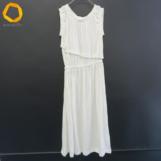 ISSEY MIYAKE ノースリーブロングワンピース ホワイト アイエス イッセイミヤケ IS ISSEY MIYAKE ヴィンテージ ワンピース