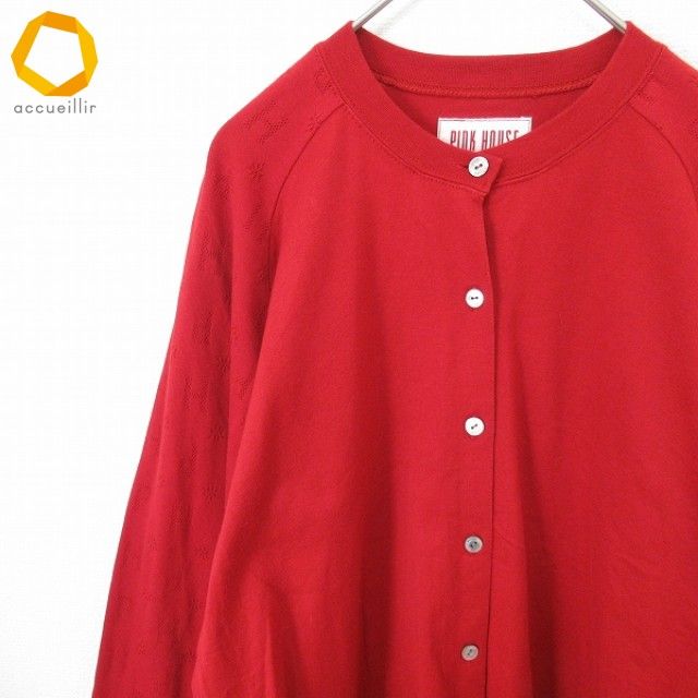 ピンクハウス PINKHOUSE カーディガン 長袖カットソー カットワーク