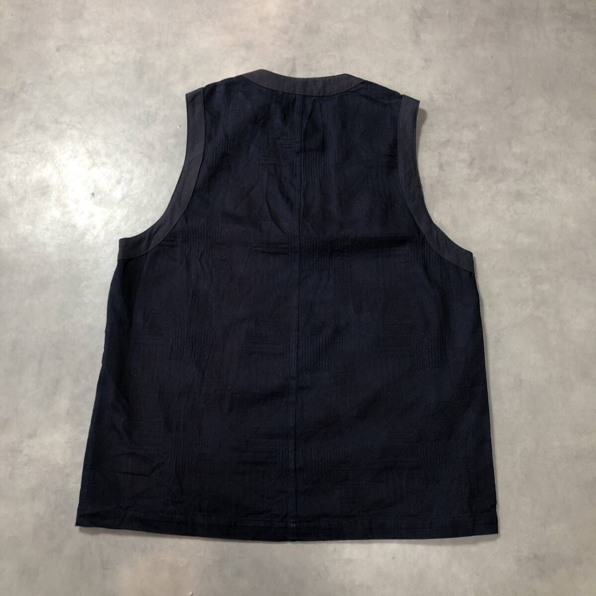 GQ4996◇FRANK LEDER : INDIGO DYED +WASHED COTTON VESTOVA◇S
