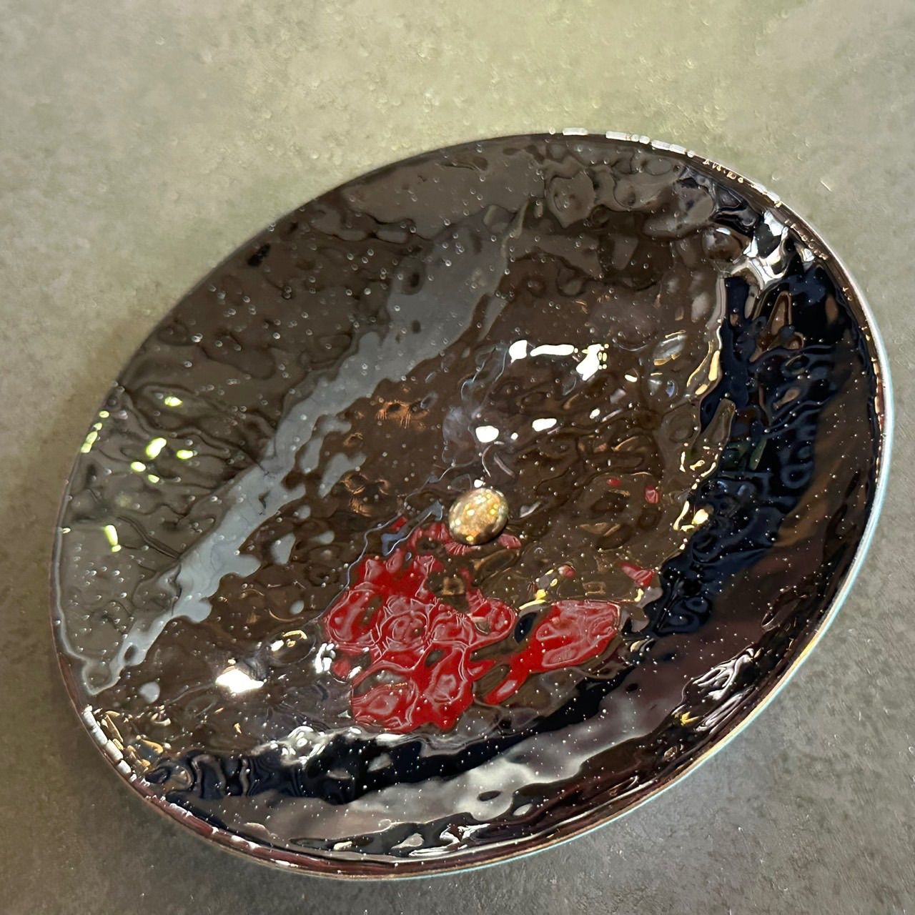 未使用品】銀彩ボンボニエール ANDO CLOISONNE 安藤七宝店 七宝焼