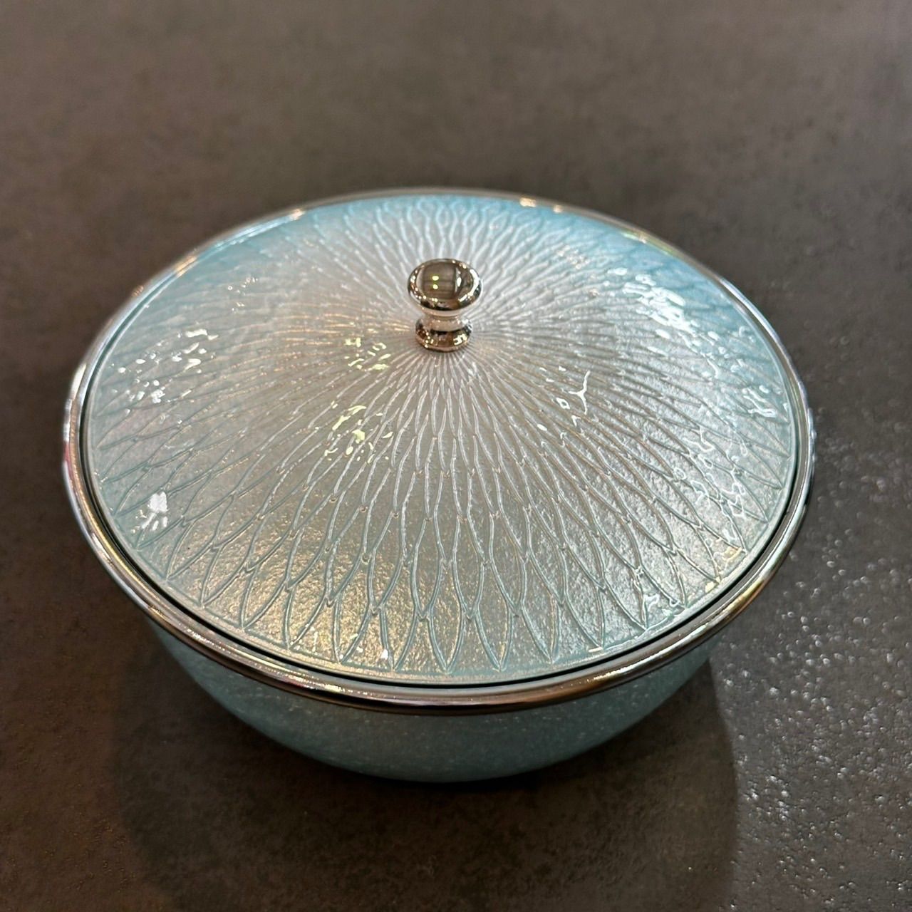 未使用品】銀彩ボンボニエール ANDO CLOISONNE 安藤七宝店 七宝焼