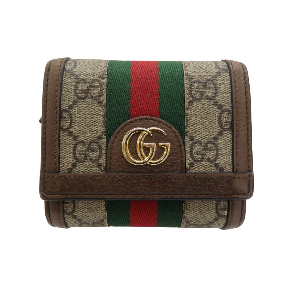 中古】 GUCCI グッチ 598662 オフィディア GGスプリーム 二つ折り財布