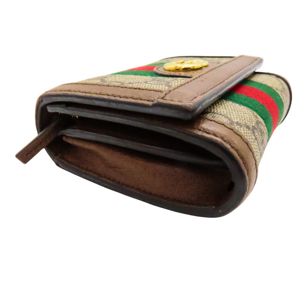 中古】 GUCCI グッチ 598662 オフィディア GGスプリーム 二つ折り財布