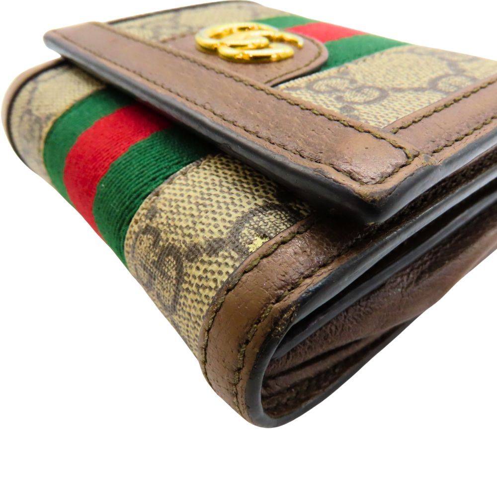 中古】 GUCCI グッチ 598662 オフィディア GGスプリーム 二つ折り財布