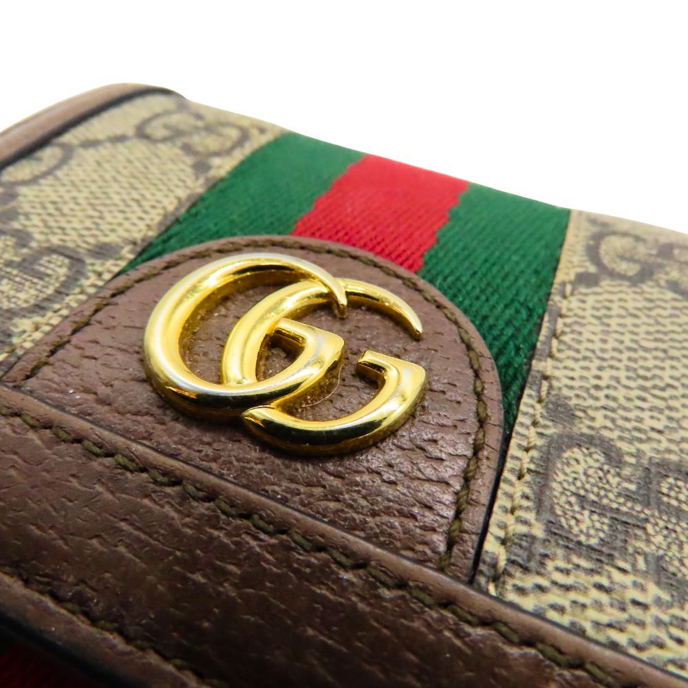 中古】 GUCCI グッチ 598662 オフィディア GGスプリーム 二つ折り財布