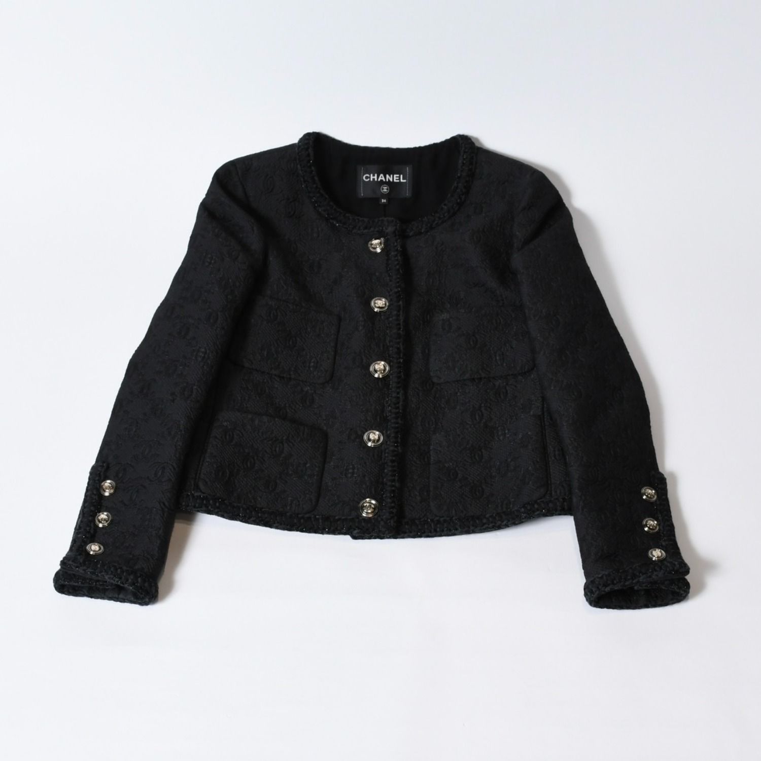 極美品 CHANEL シャネル ツイード ジャケット P71059V62263 サイズ34 