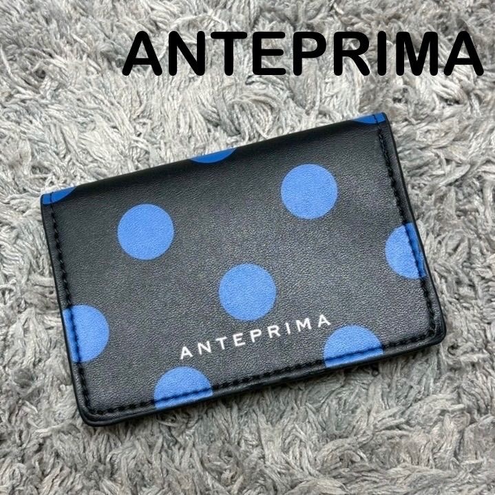 美品】ANTEPRIMA アンテプリマ カードケース 名刺入れ ブラック 水玉