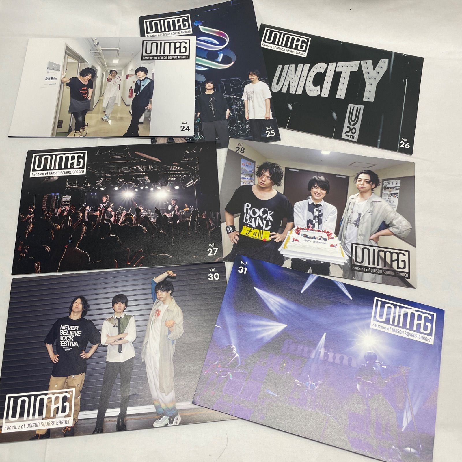 UNISON SQUARE GARDEN ファンクラブ　会報誌10〜28＋おまけ ◇ UNISON SQUARE GARDEN ファンクラブ 会報誌 Vol.18～31※vol.29欠品