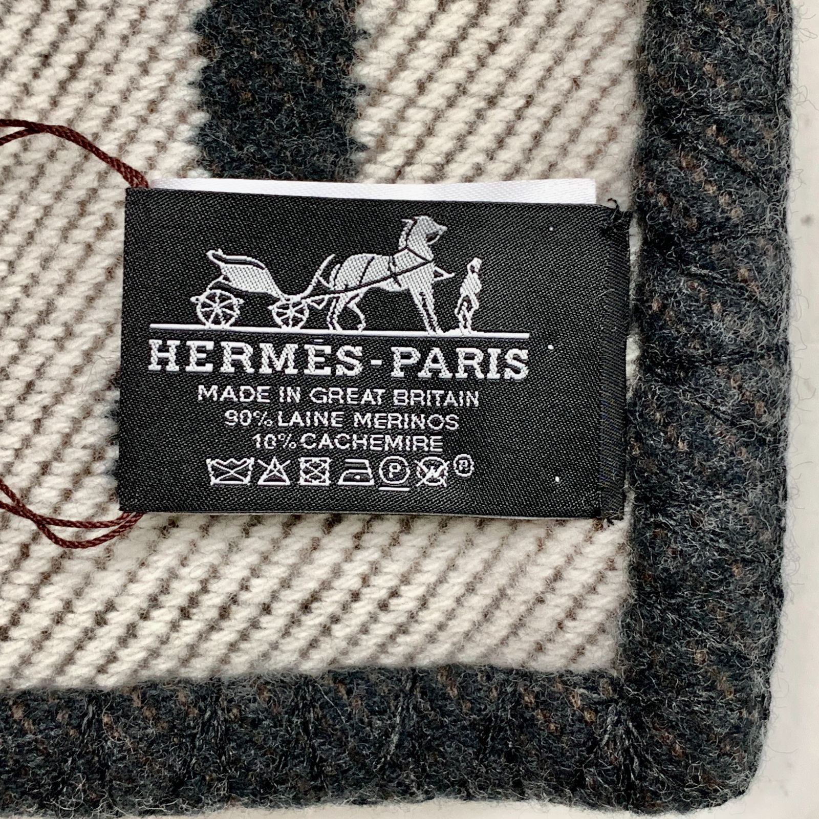 f001 L タグ付き未使用新品 エルメス HERMES ブランケット プレード 