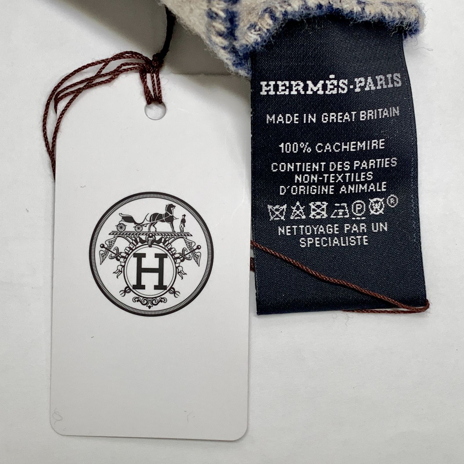 f001 L タグ付き未使用新品 エルメス HERMES レトル オ カレ カシミヤ