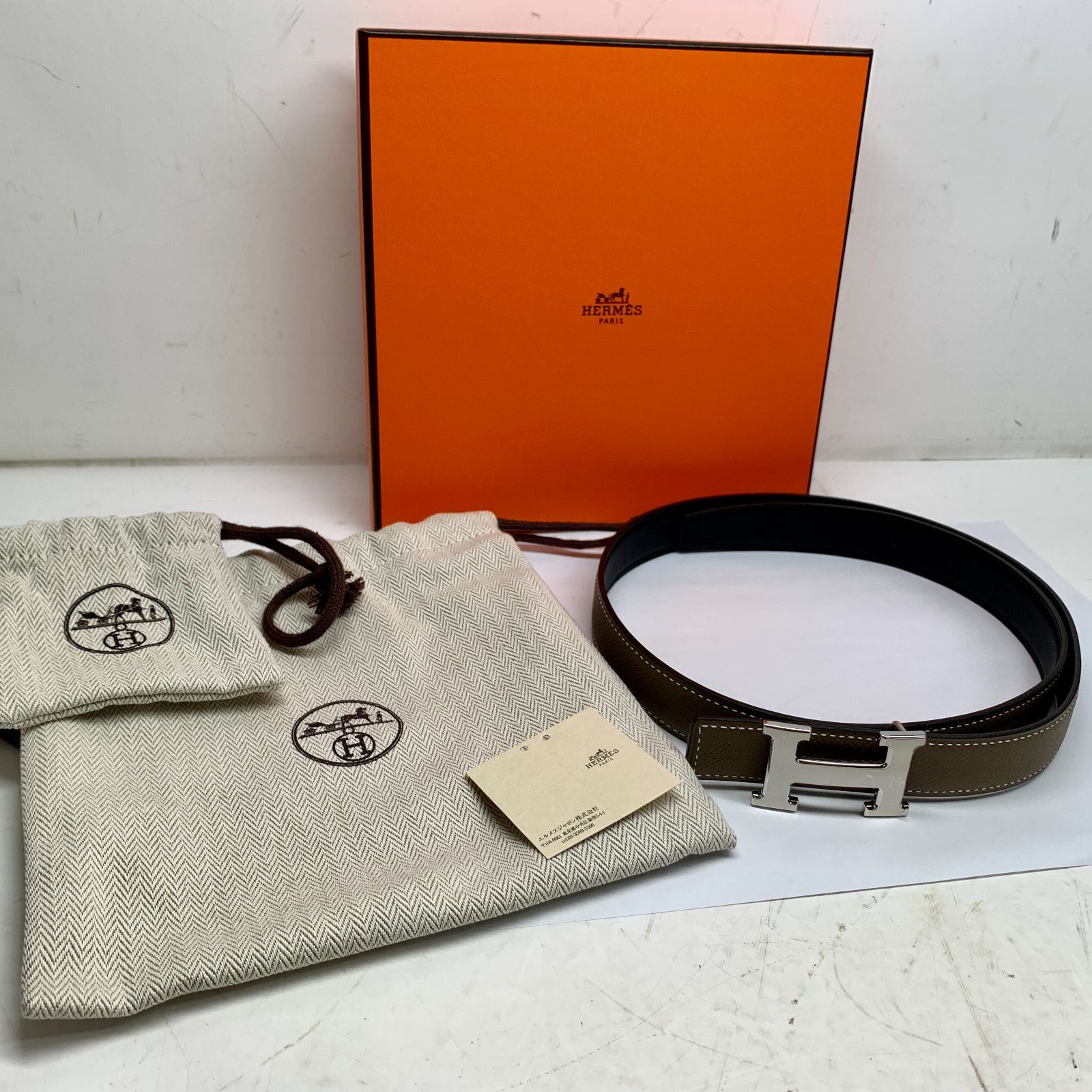 f001 L 未使用新品 エルメス HERMES コンスタンスHベルト 75 ミニ23mm