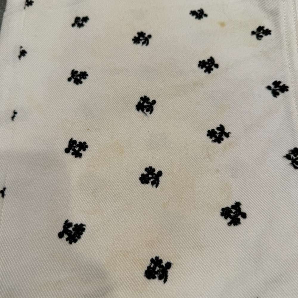 リア RIER デニムパンツ 花柄 刺繍 31 白 ホワイト - メルカリ