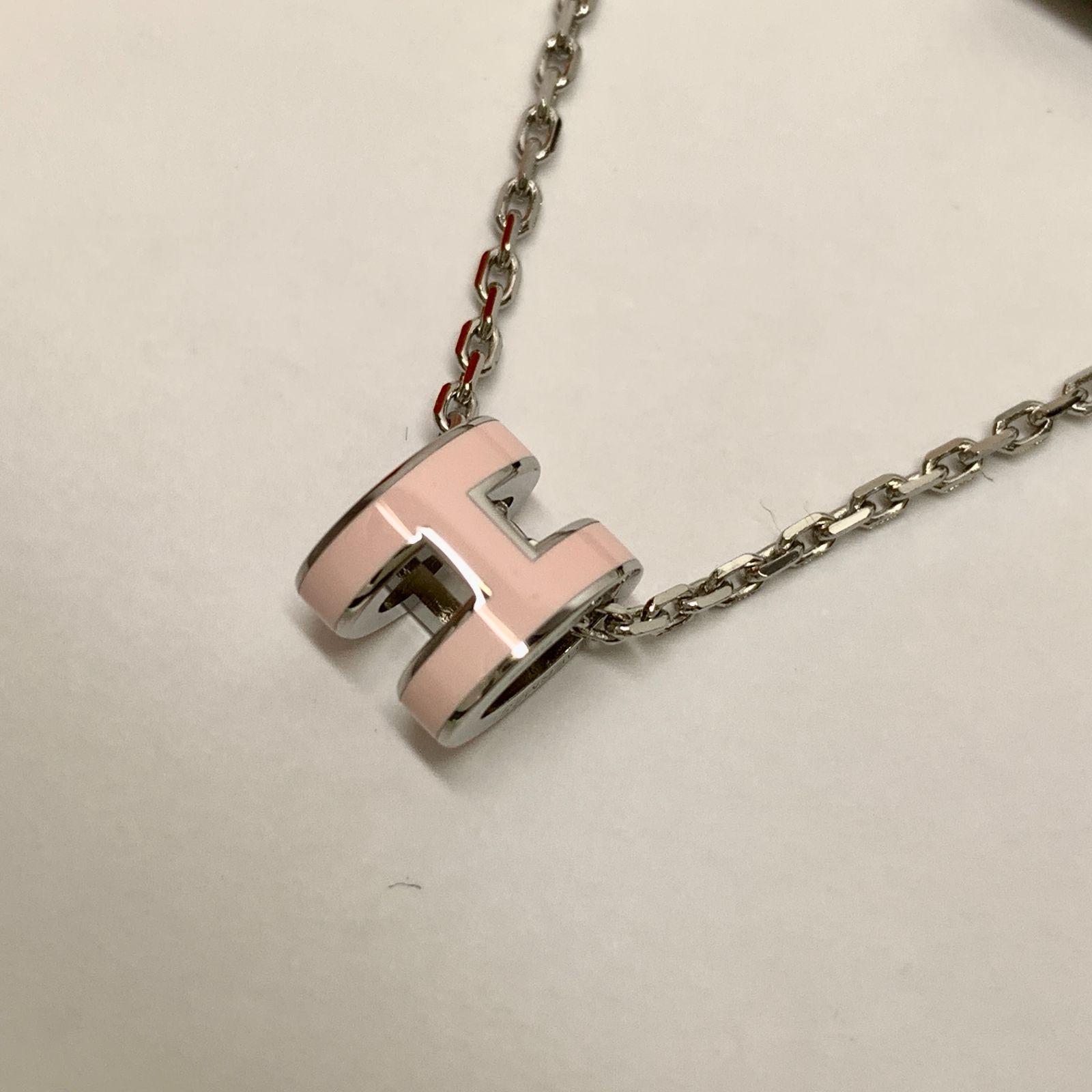 f001 L 未使用新品 エルメス HERMES ミニ ポップH ピンク ペンダント 