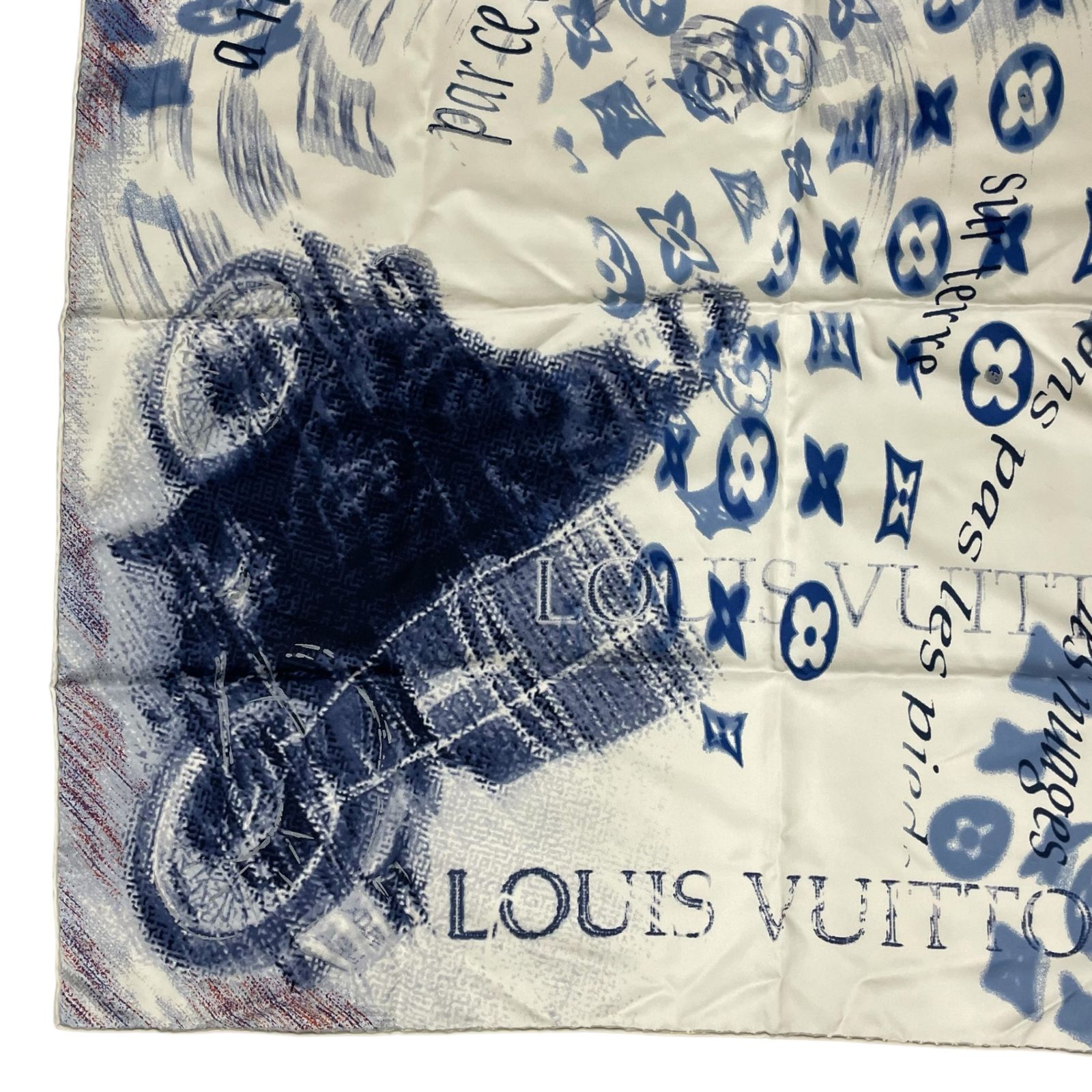 【美品】ルイヴィトン ヴィンテージ ヴィトン モノグラム シルク スカーフ 極美品 LOUIS VUITTON ルイ ヴィトン スカーフ シルク モノグラム