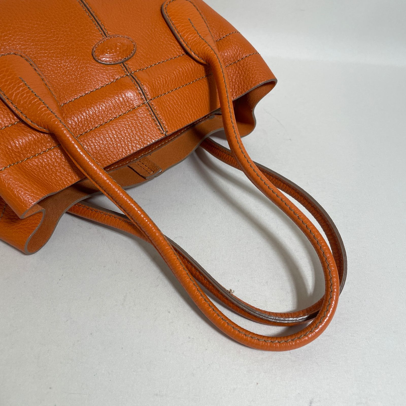 2603-108｜美品｜トッズ ハンドバッグ レザー オレンジ - メルカリ