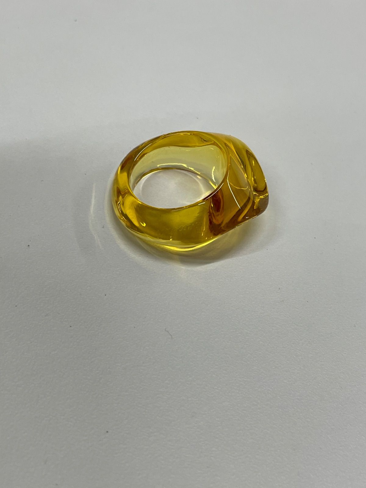 ◎ 【美品】Baccarat バカラ クリスタルリング 指輪 イエロー系 黄色