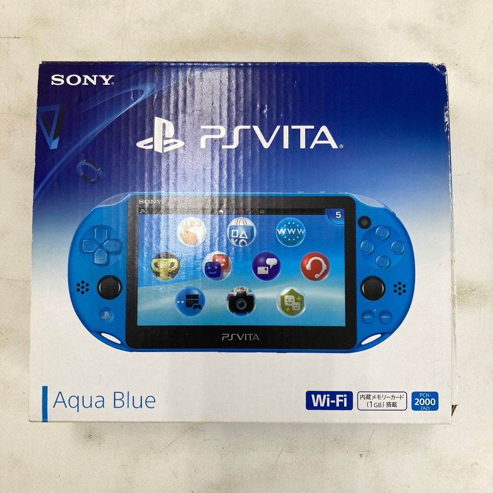 ☆ 新品同様 ☆ PSVITA 2000 アクアブルー blue 本体 vita 8GB 
