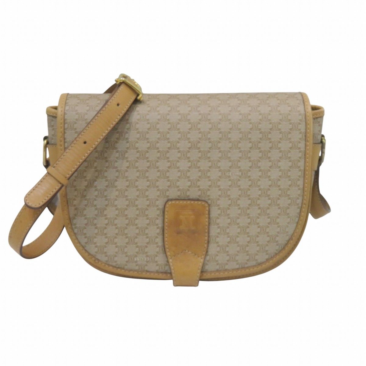 セリーヌ CELINE マカダム ショルダーバッグ PVC レザー レディース 