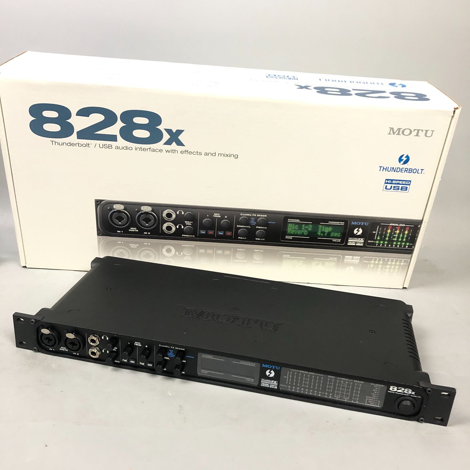 MOTU 828x Thunderbolt USB audio interface with effects and mixing AA3GI180201 f146
